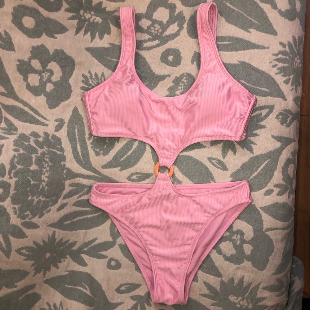 Xhilaration Pink Monokini One Piece Swimsuit